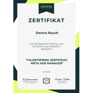 Meta Ads Zertifikat